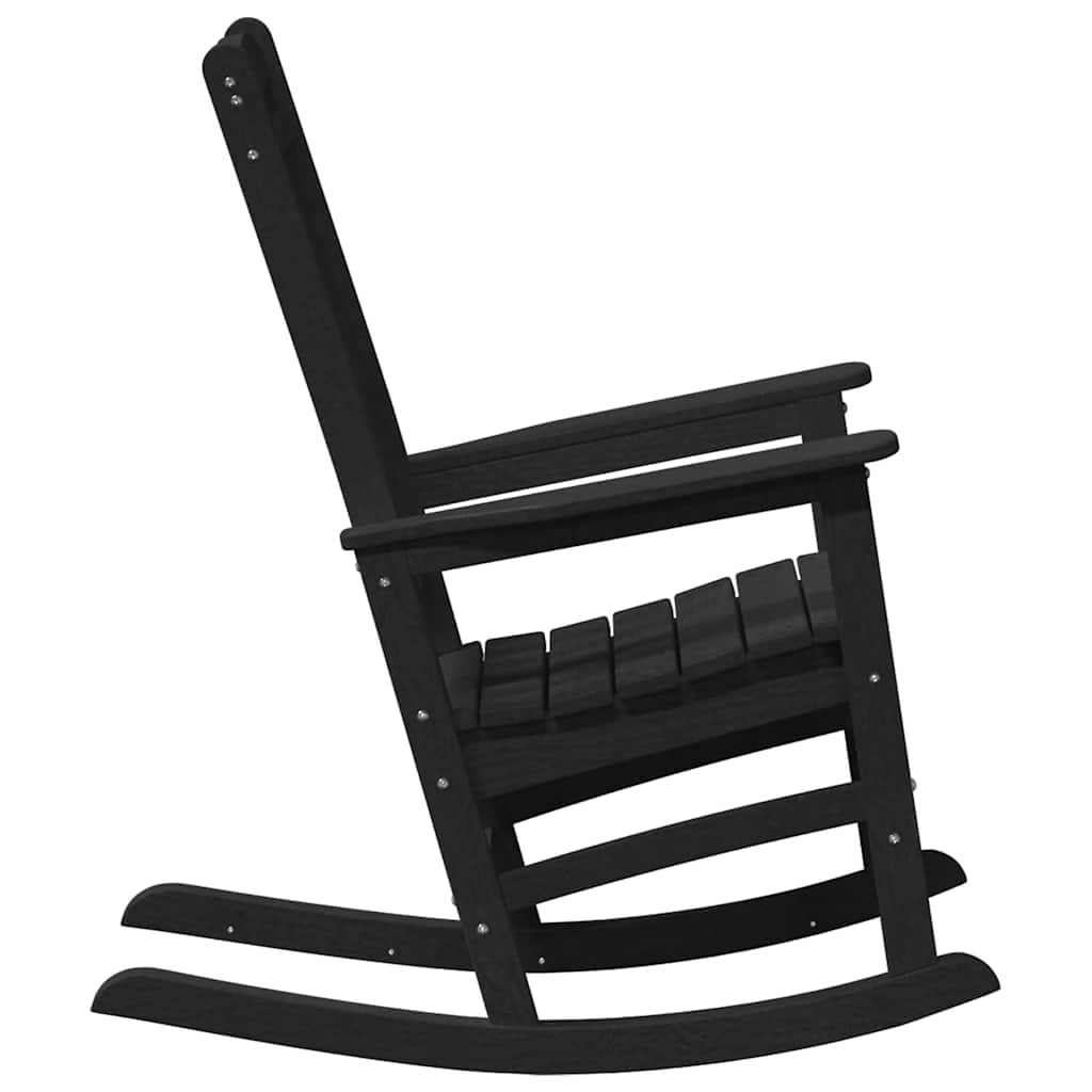 Garden Rocking Chair Black 70 x 92 x 108cm HDPE